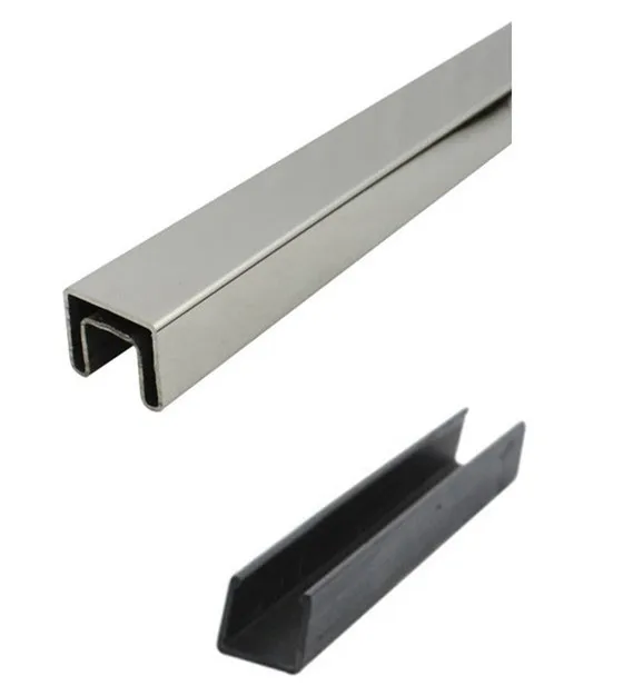 Rubber sealing strip insert gasket for slotted handrail tube