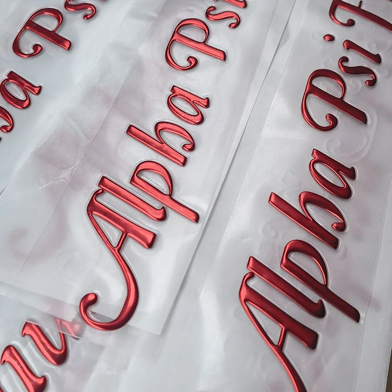 Fashion design metal wire-drawing Label Heat Transfer 3d Woven Stickers Iron On Patches Clothing 3M adhesive backing For Hat