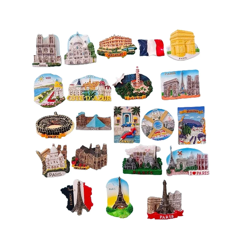 Custom 3D Magnetic Fridge Sticker Resin Creative Travel souvenir refrigerator magnet resin fridge magnet