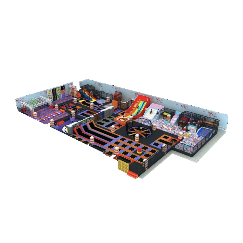 sale high quality children indoor playground soft play equipment naughty castle and trampoline park entertainment Facility