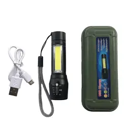 Hlm Portable Rechargeable 3w Mini Handheld Led Flashlight For Biking Camping
