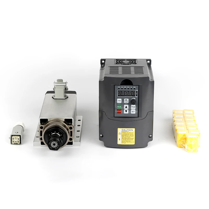 2.2kw spindle motor er20  cnc spindle Air cooled with 2.2KW VFD Inverter