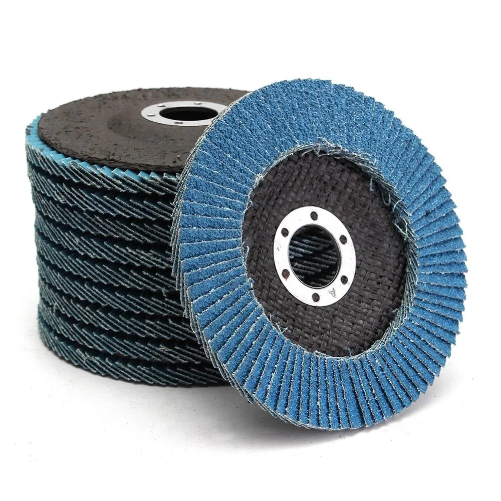Blue zirconia aluminum 100mm 115mm flap disc brushed abrasive disc made in china