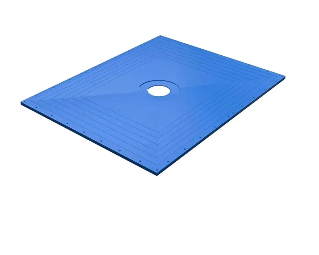 Tile Ready Shower Pan Center Drain 60'X48' ABS Interlocking Shower Tray Kit for Bathroom