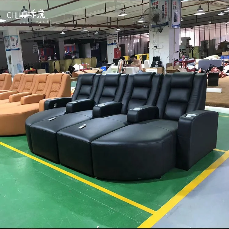 Manufacturer new modern genuine leather sofa bed power recliner sofa set living room furniture couches for home theater