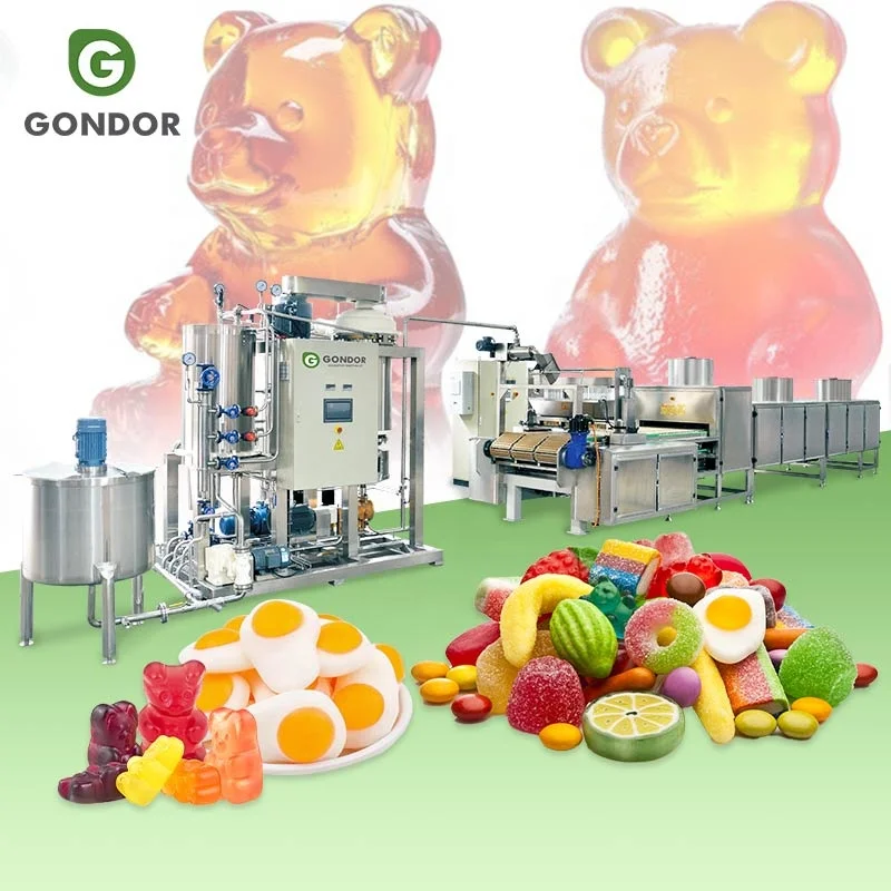 Vitamins Gummies Bear Gummy Maker New Design Automatic Candy Make Machine Auto Maquina Gomitas Production Linw