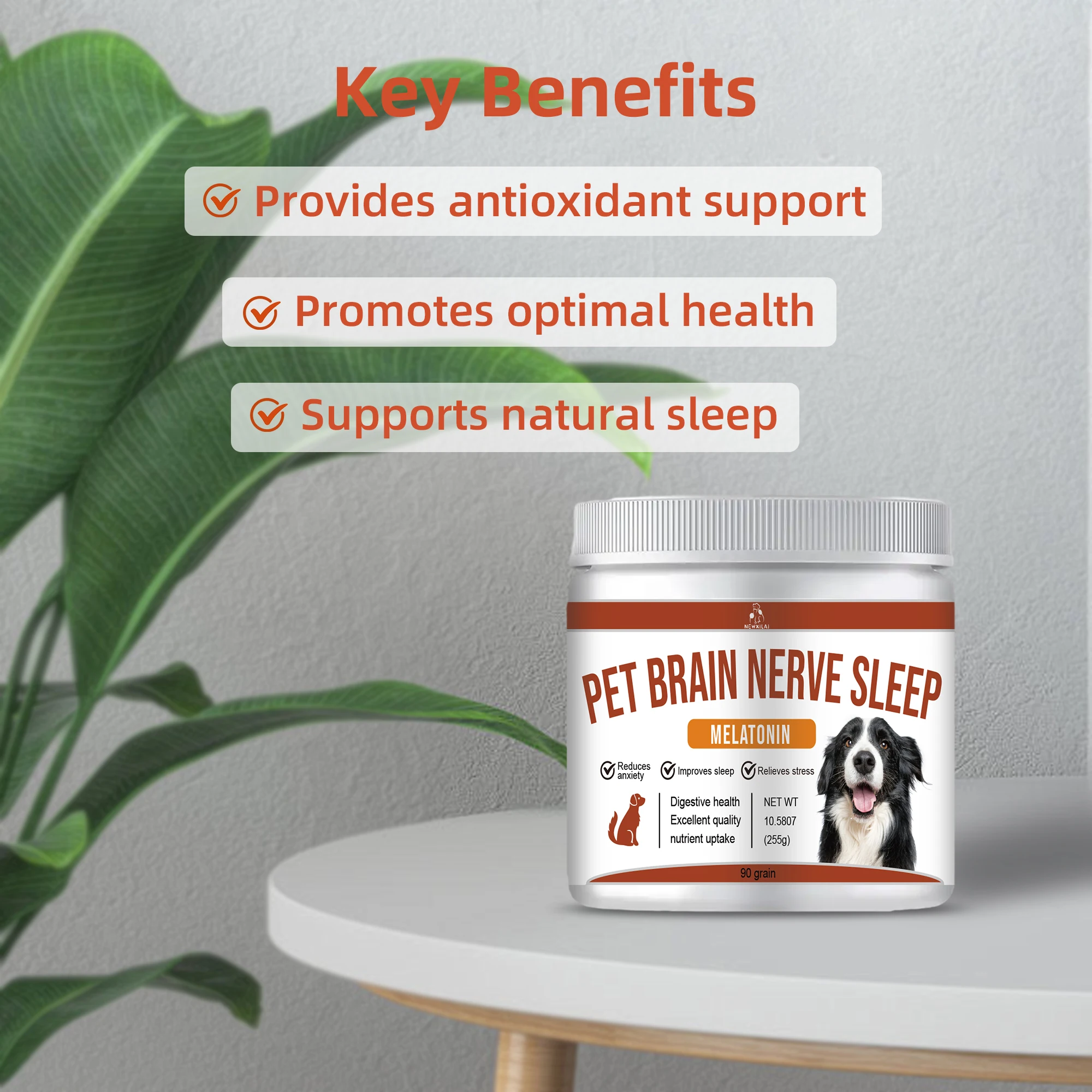OEM ODM factory custom private label pet brain nerve sleep wholesale melatonin health care supplement treats soft chews food