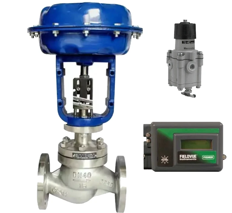 Valve Positioner Fisher DVC2000 Positioner With ASCO 212 Burkert Copper Solenoid Valve Kit And As Flow Control Valve Parts