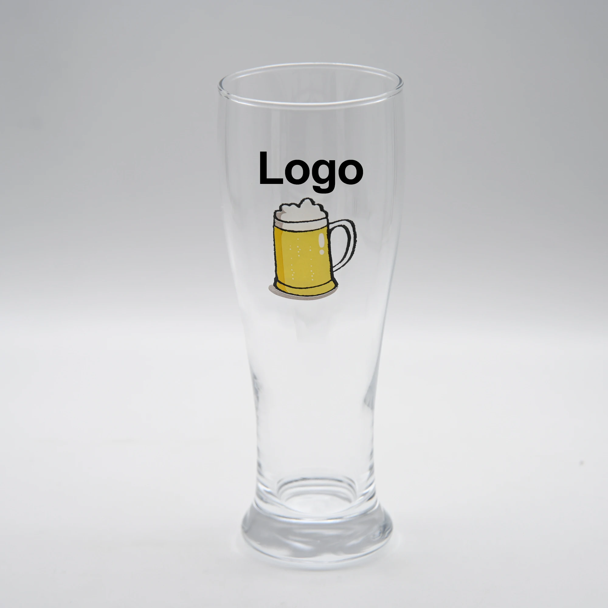 Wholesale Custom Logo Beer Glasses Set Pilsner Pint for Men Bar Glassware 440ml Clear Beer Glass
