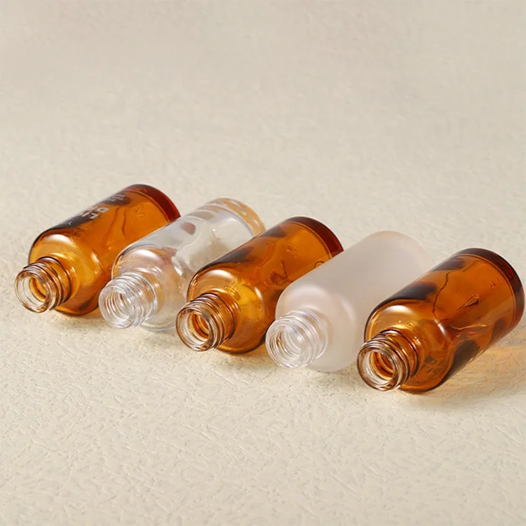 20ml new design luxury glass essential oil dropper bottle skincare serum packaging with metal gold dropper