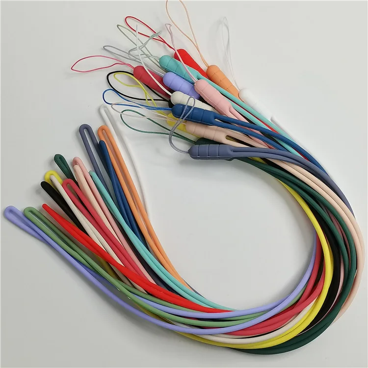 Universal Soft Silicone Cell Phone Lanyard Key Ring Holder ID Card Gym Mobile Phone Strap Camera Neck Cord Chain Hanging Rope