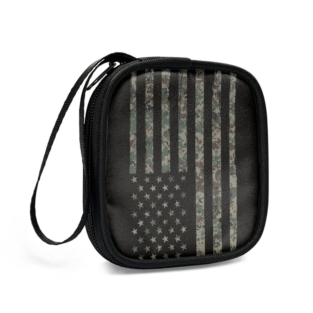 Custom Headphones Carrying Case, Travel Portable Storage Bags for Bluetooth Wireless Headphones Cords Flag  Earbuds Charger