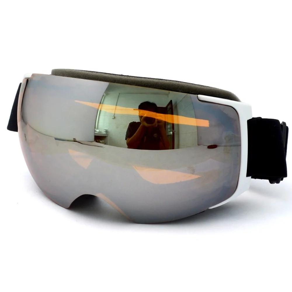 Wholesale Winter Snow Sport Adults TPU Anti-fog Magnetic UV400 Lens Skiing Glasses Goggles