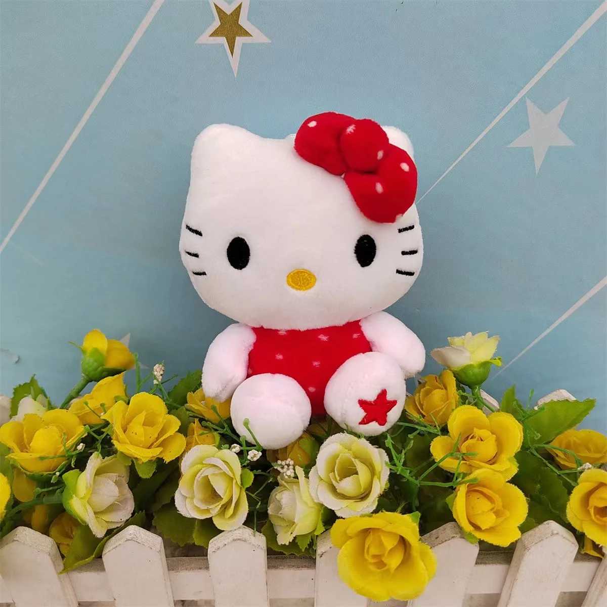 Kids Gift 10Cm Hello Kt Plush Toy Kawaii Anime Cartoon Bow Kt Cos White Bear Panda Cute Comfort Soft Stuffed Doll Pendant Toy