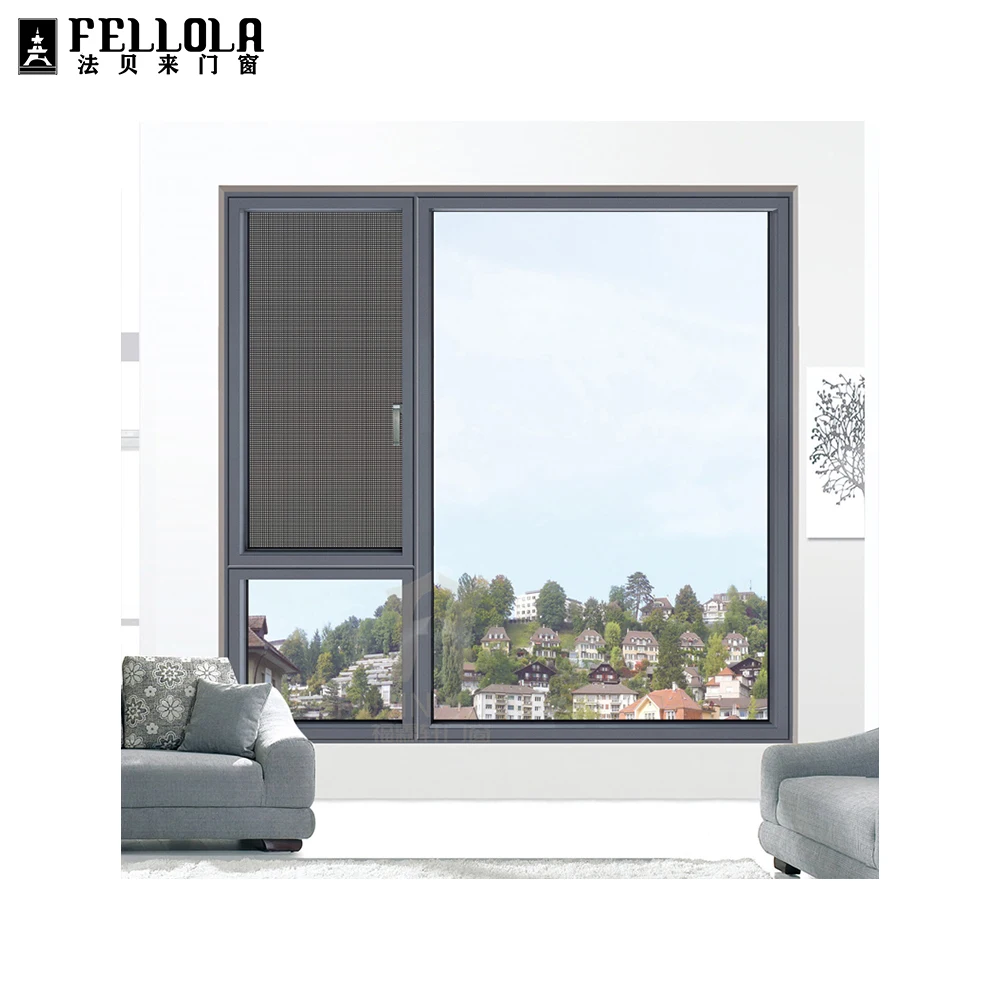 
New design Soundproof double glazed insulated aluminium smart windows casement windows 