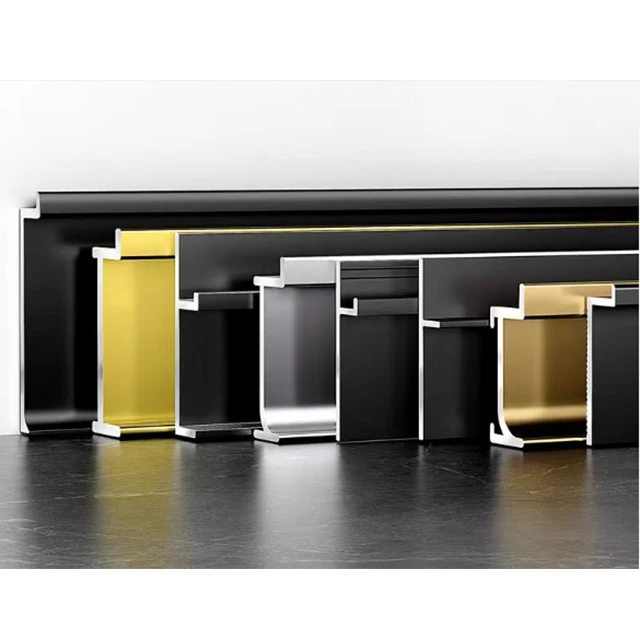 Aluminum Alloy Baseboard Mounted Led Corner Line Hotel Metal Baseboard Led Skirting Board