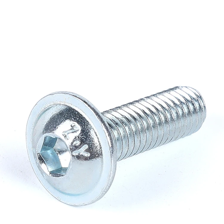 ISO7380-2 Blue zinc Round head with pad screw Hexagon Socket Button Head Screws With Collar