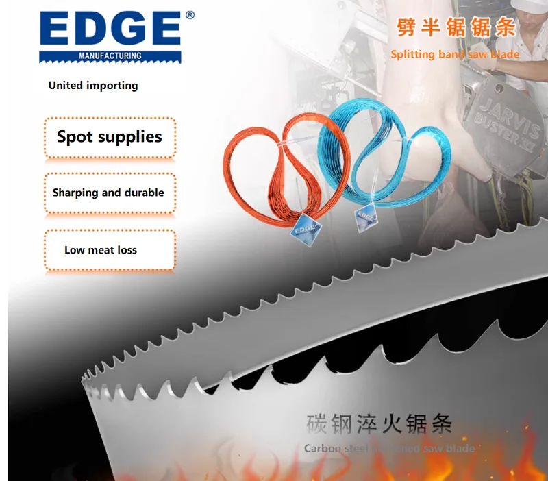 Jarvis China,Imported 112*3/4*0.022in*3T Carbon steel carcass splitting band saw blade for slaughter house,meat processing plant