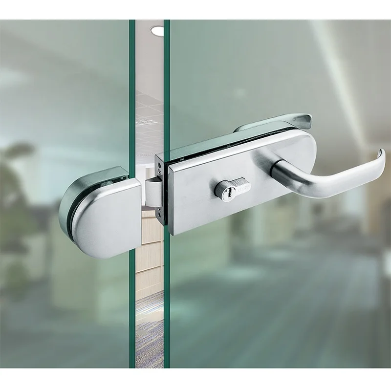 Modern design office entrance stainless steel 304/201 swing oval with key handle door lock
