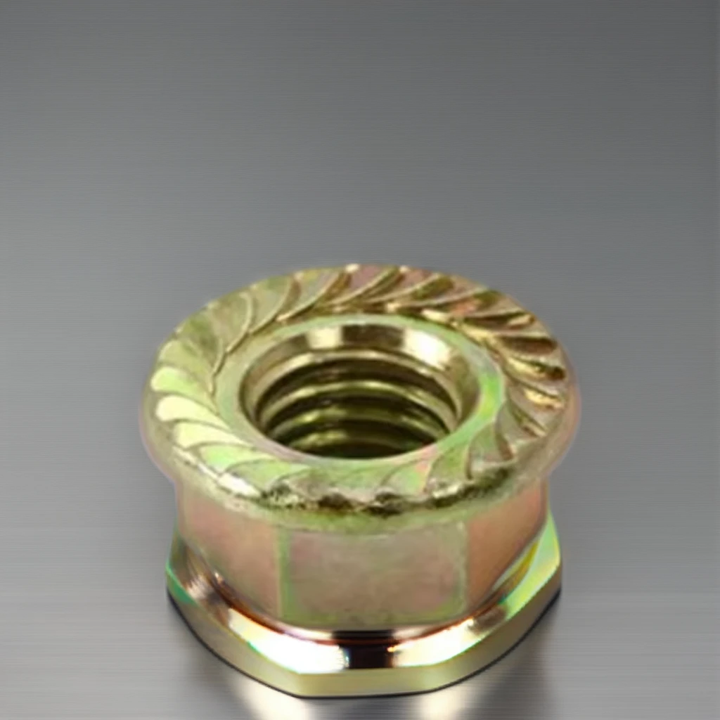 M8 M10 ASTM A325 A307 Gr2 Gr5 193 B7 углеродистая сталь сине-желто-белая оцинкованная зубчатая Шестигранная Фланцевая гайка DIN6923