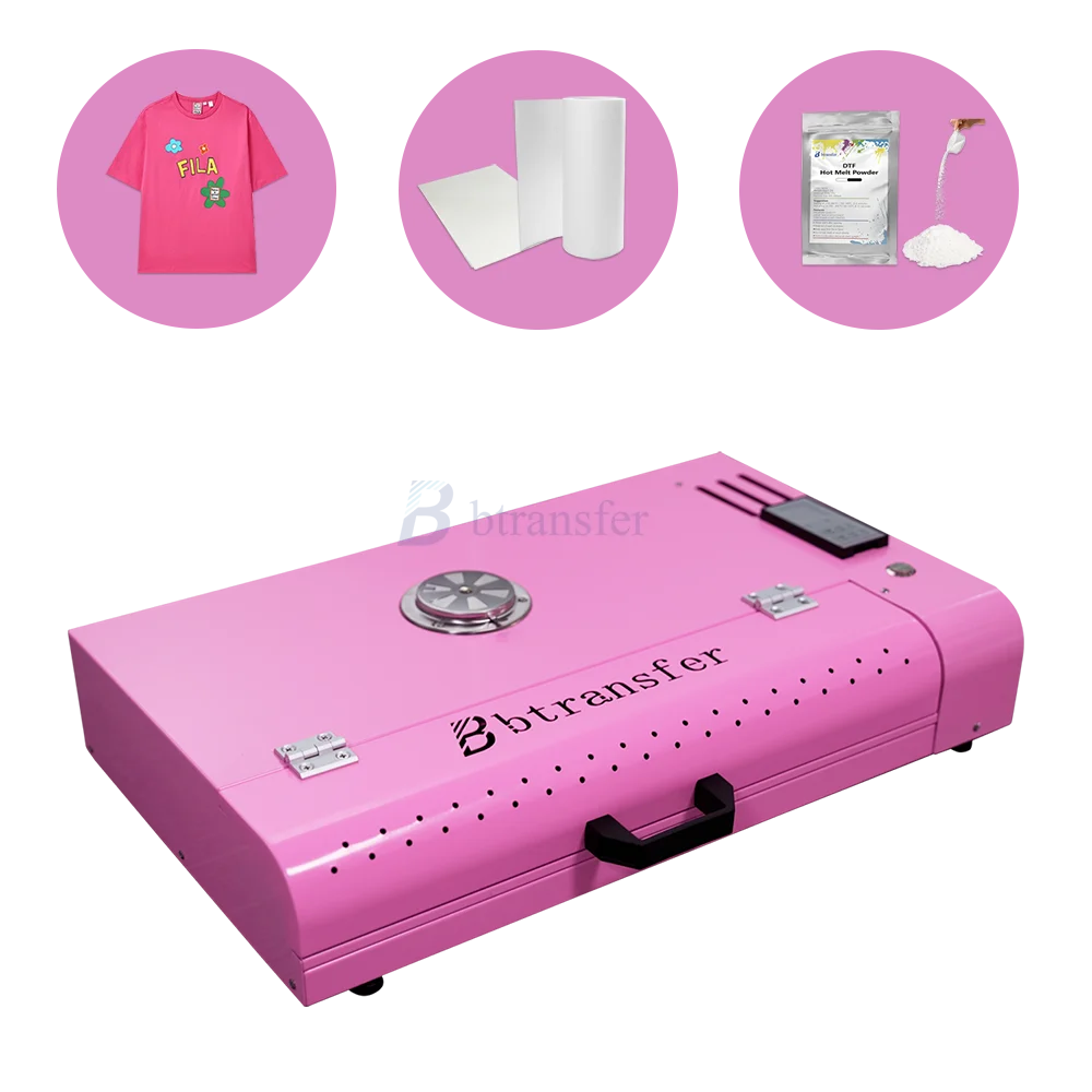 A3 oven for tpu powder drying small tshirt baker for DTF digital printing pink color 110v/220v