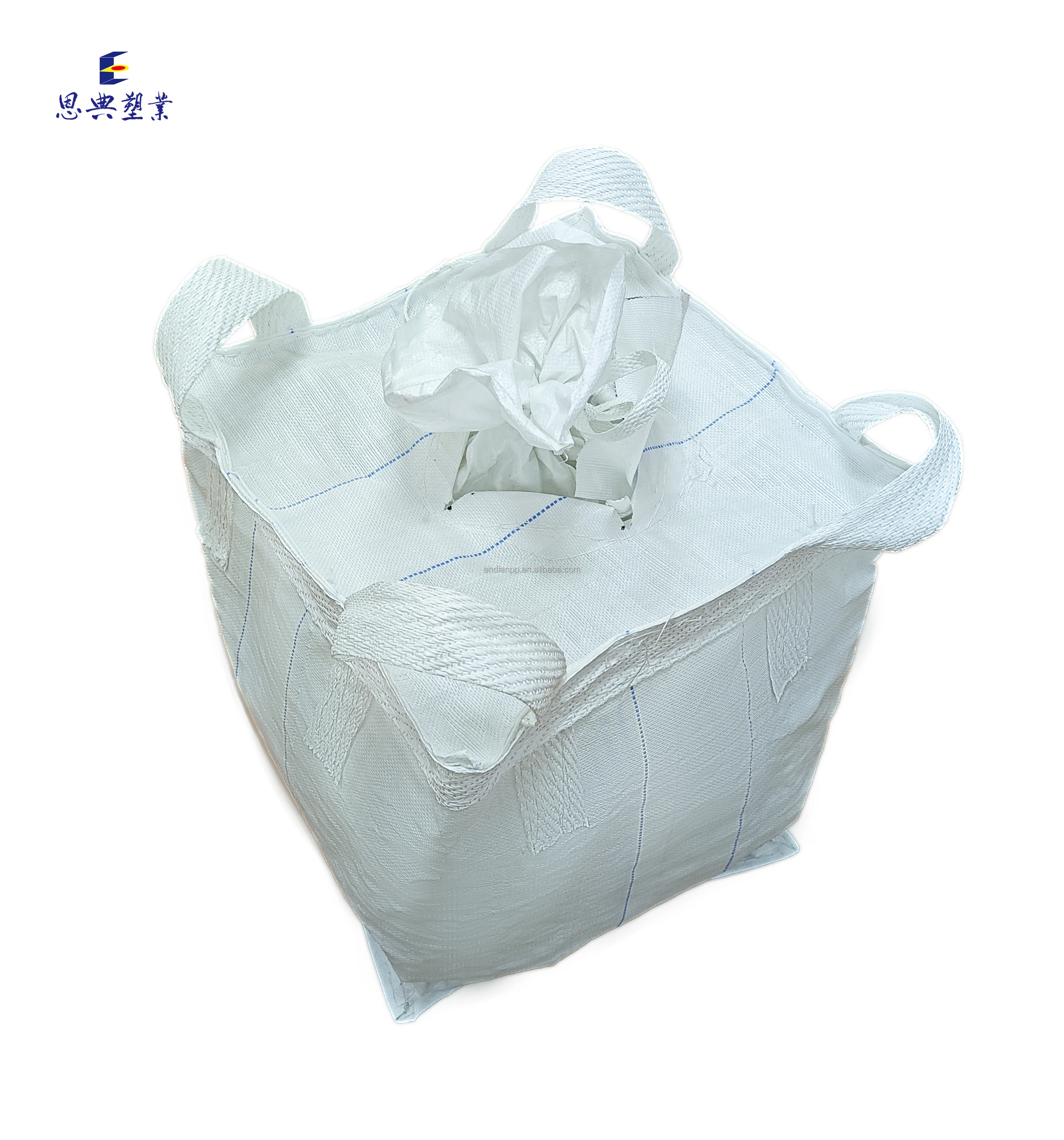 Custom 1Ton 1000KG 1500KG Fibc Big Bags with Flat Bottom Discharge FIBC Bulk Bag