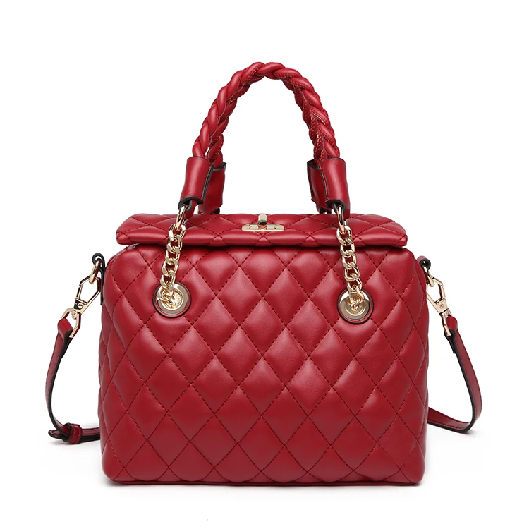 Custom Logo high quality Ladies Pu Leather Detachable Strap Handbag For Luxury Retro Women bag