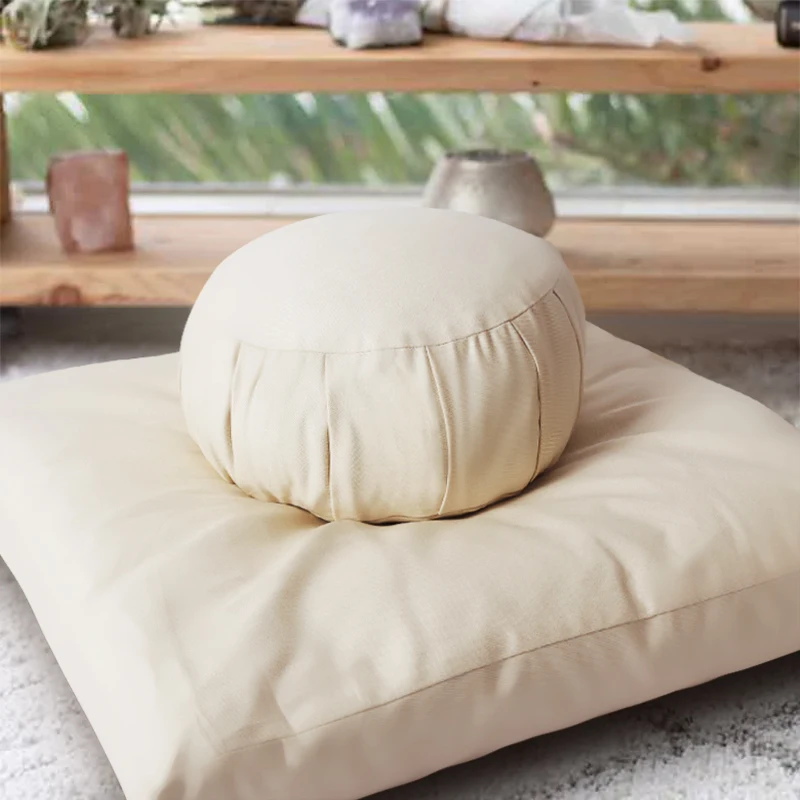 Подушка для медитации йоги и набор подушек для медитации Zafu & Zabuton, подушка для медитации из хлопка, подушка для медитации, моющаяся, круглая и квадратная