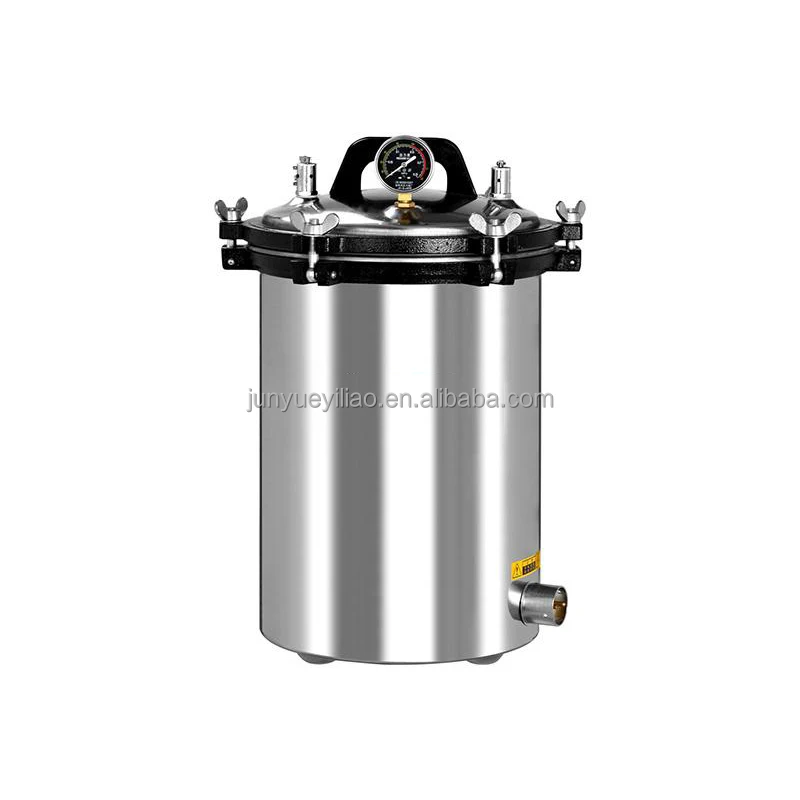 304 Stainless Steel Portable Pressure Steam Sterilizer 18Liter 24 liter
