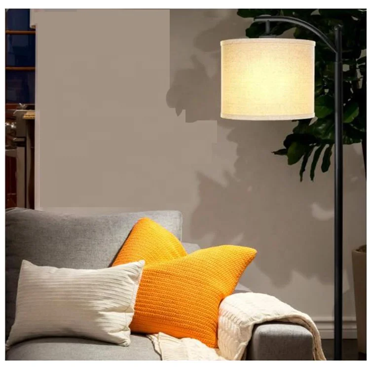 Classic Easy Assemble E26 Arc Floor Lamp Reading Standing Light with Hanging Lamp Modern Shade For Living Room /Cafe/Hotel