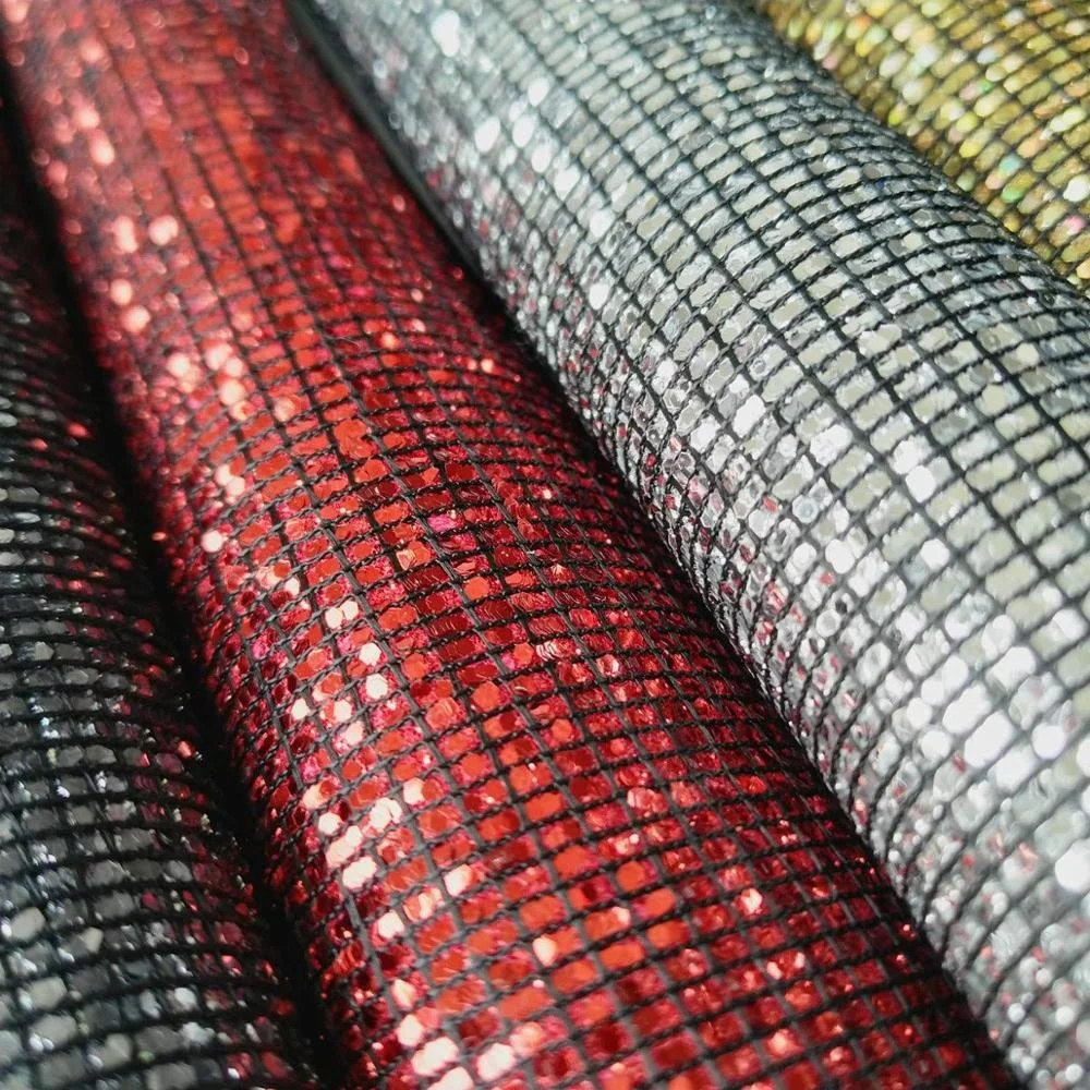 Gold Metal Mesh Fabric Metallic Metal Sequin Sequined Fabric for DIY Sewing Doll Cloth Belt Metal Fabric