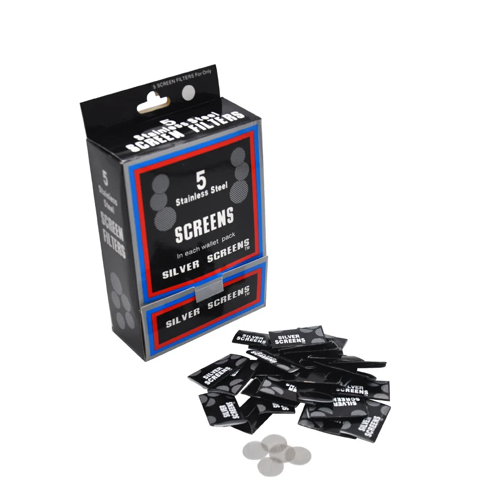 2024 Factory directly supply stainless steel metal smoking silver color smoking pipe screens