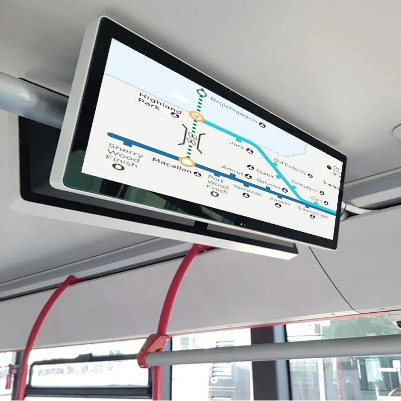 37.6inch Stretched Bar Wide LCD Display for BUS/METRO/TRAIN Advertising Stretched Bar Screen Stretch Lcd Display In Bus