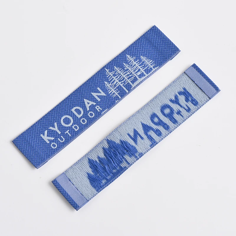 Terylene Woven Labels Custom For Clothing Bag End Fold Woven Labels