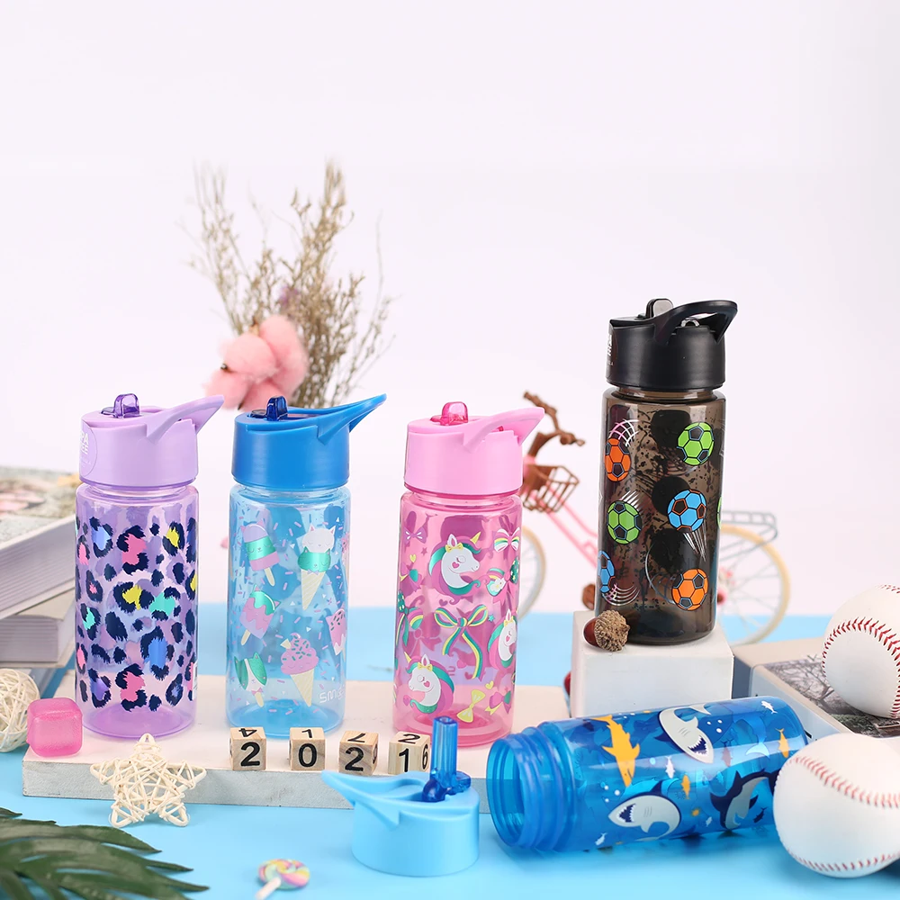 450 мл детская бутылка для воды, индивидуальная Детская школьная бутылка для воды с соломинкой