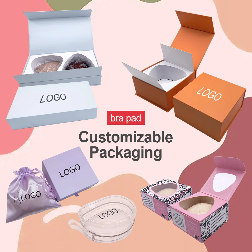 Sweatproof Waterproof Silicone Bra Inserts Stick on bra pad Double Sided sticky Push Up Ultra Boost Inserts Bra Insert Pad