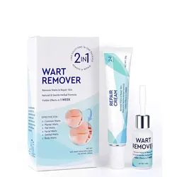 OEM Natural Maximum Strength, Easy & Quick Results for Plantar, Common, Genital Warts Liquid Wart Remover Set