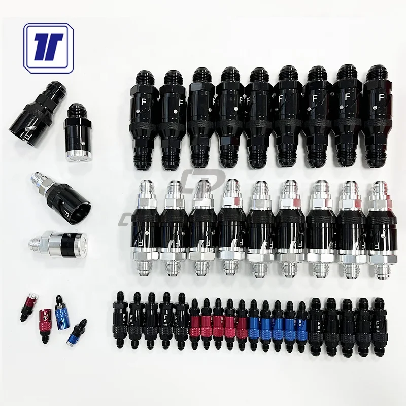 Custom Racing Car Parts Aluminum/ Titanium Quick Release Disconnect Dry Break Hose Adapter Fittings