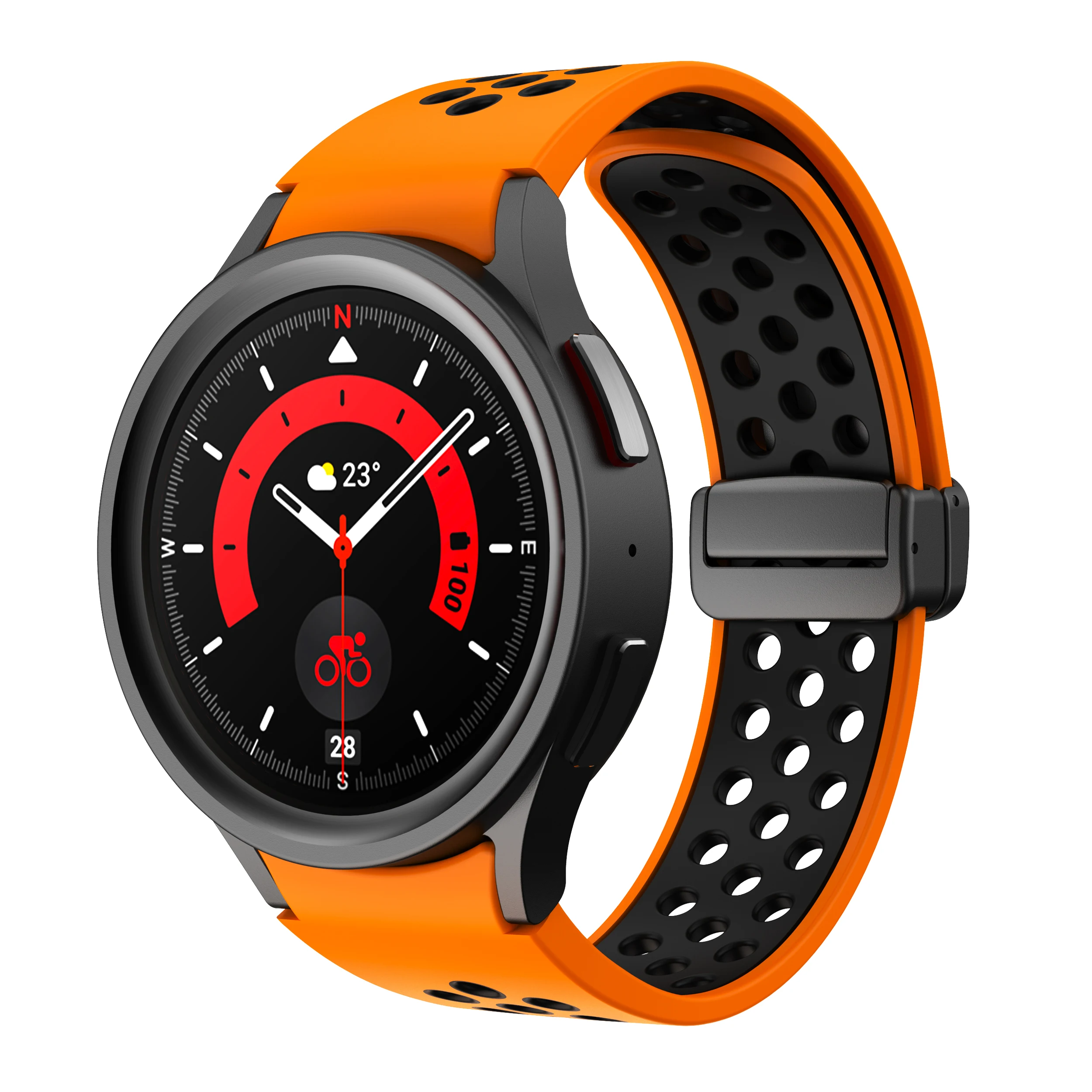 Magnetic Strap for Samsung Galaxy Watch 6 4 Classic 47 43 46mm D-Buckle Bracelet 5pro 45 40 44mm Silicone Band