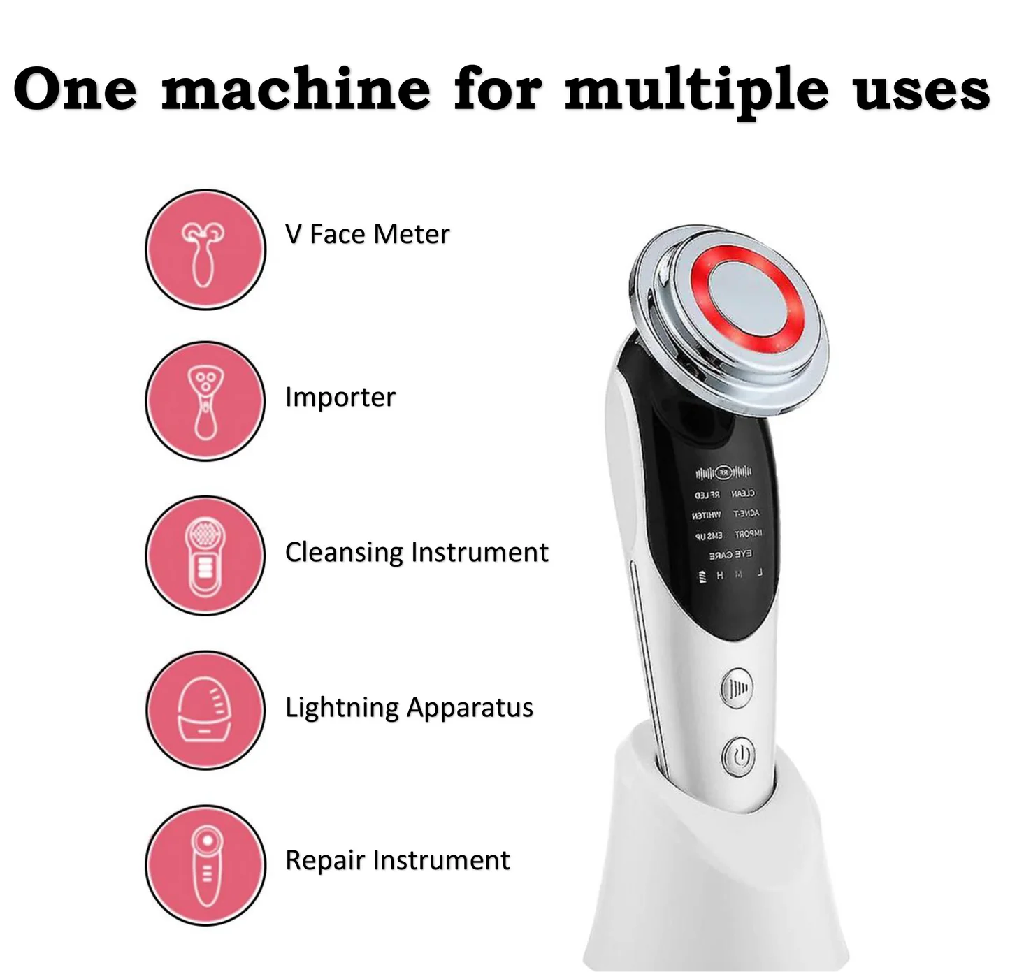 7 in 1 Face Lifting Device EMS Skin Rejuvenation Face Massager Photon Light Therapy Anti Aging Beauty Machine