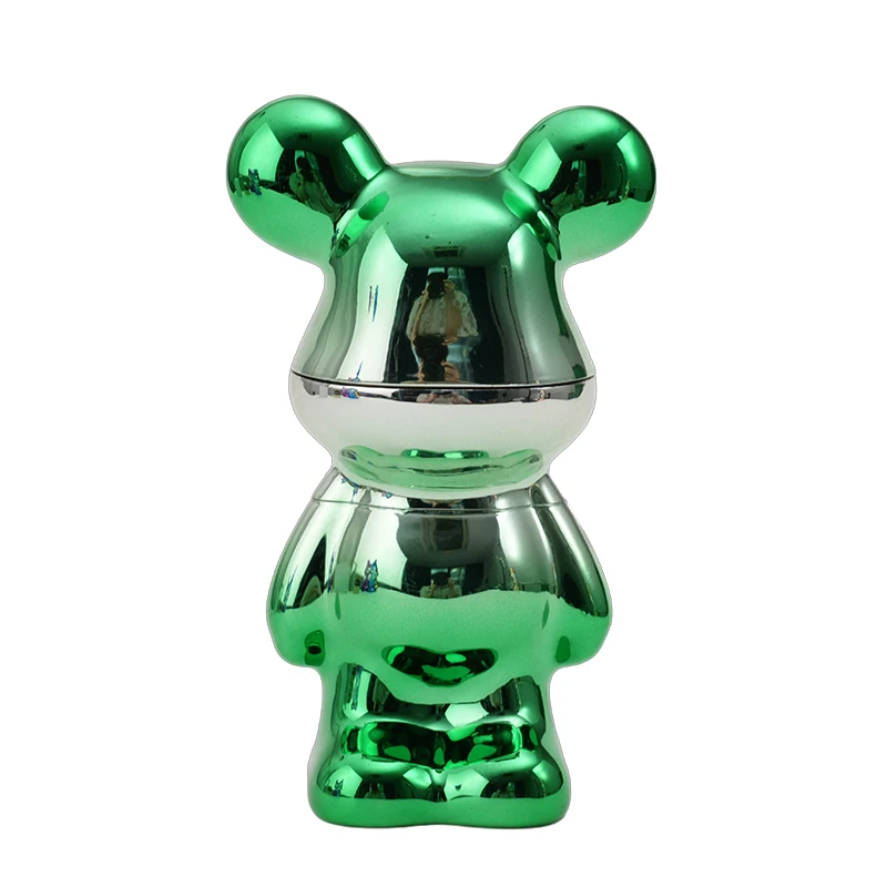 Factory 2024 new multi-color violent bear Tobacco grinder two-color electroplated zinc alloy violent bear Herb Grinder