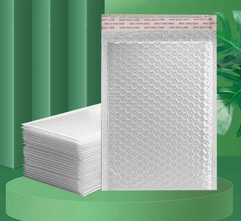 White Self-seal strong Adhesive Biodegradable Custom Bubble Protection Express Courier Air Shipping Wrap Packaging Envelop Bag