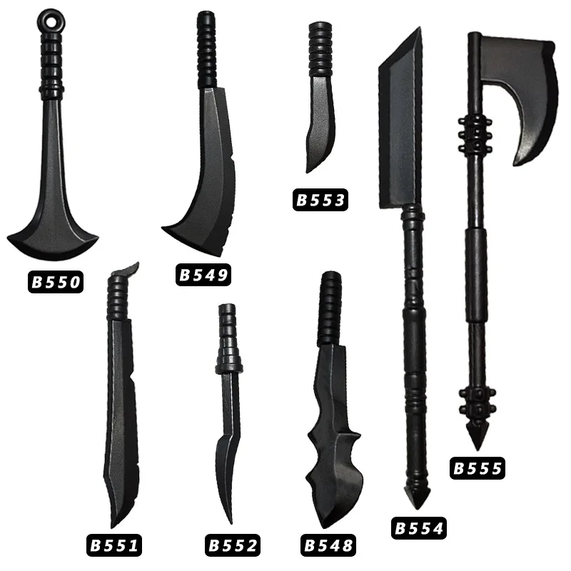 MMedieval soldier armor sword cloak shield flag weapon Knight military Army building block sets accessories toys kid