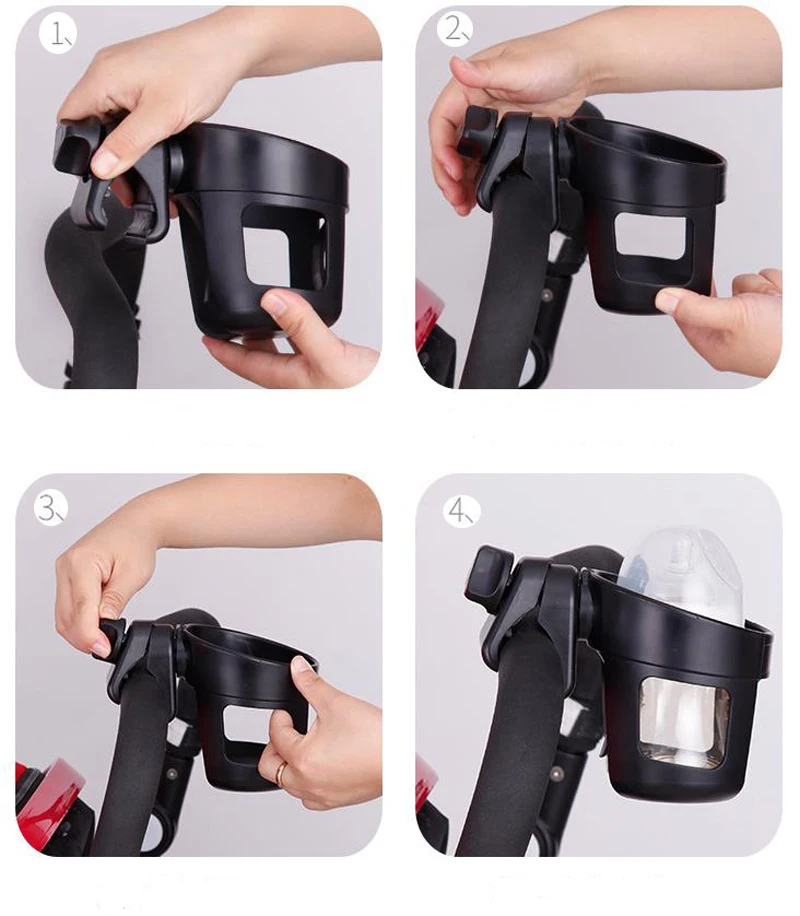 Универсальный держатель для чашки на детскую коляску, вращающийся на 360 градусов