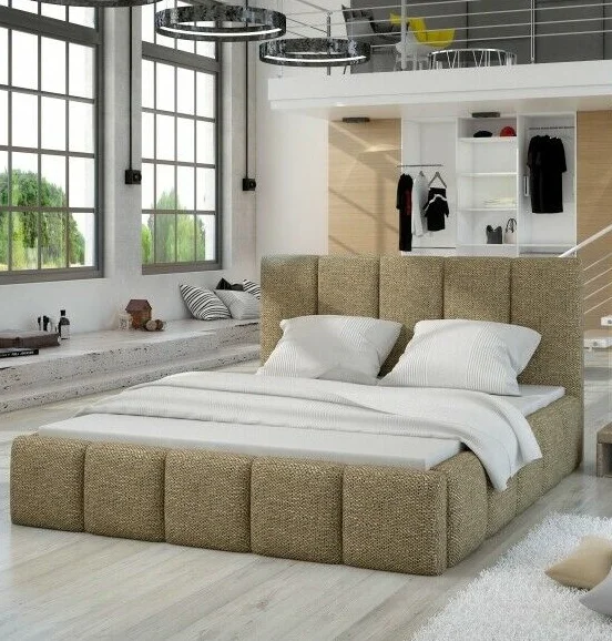 Egyptian bedroom furniture modern luxury design big size headboard bed