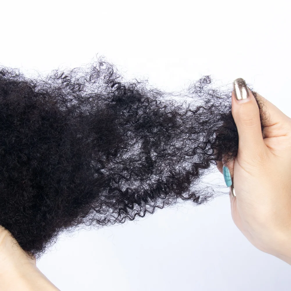 Good Quality Wholesale Customized Color Easily Bleached And Dyed Afro Kinky Curly Human Hair Bulk