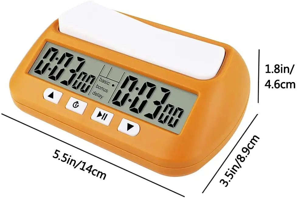 Chess Clock Professional Digital Chess Timer Count Up Down Timer with Clock Board Game Bonus and Delay