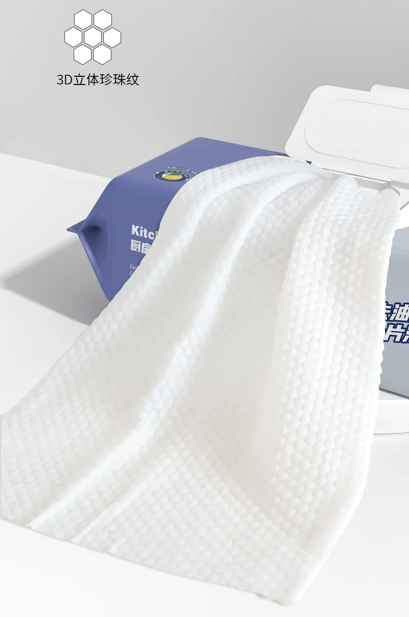 thickened and increased blue kitchen wipes heavy duty non woven kitchen exhaust cleaning wet wipes 80 pcs