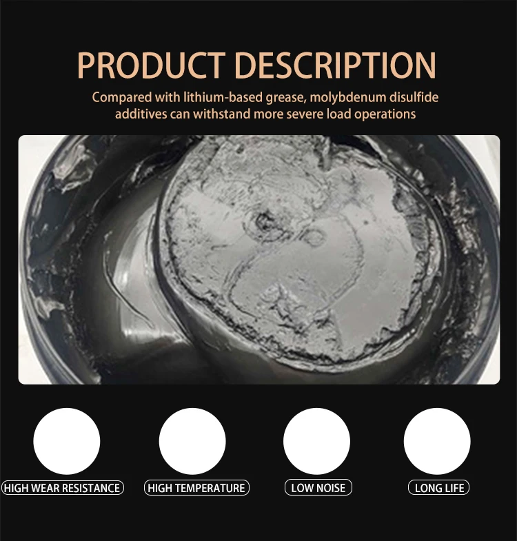 high quality Molybdenum Disulfide Graphite Grease Grease MOS2 Lubricant car crane ht800 grease general purpsoe