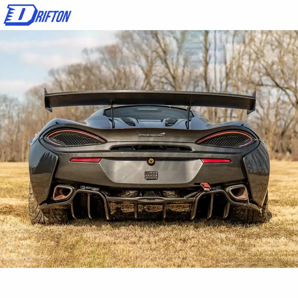 GT4 Style Dry Carbon Fiber Rear Spoiler GT Wing For Mclaren 570S 570GT GT Wing
